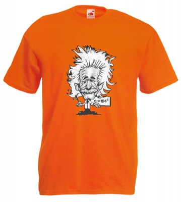 ΠΟΡΤΟΚΑΛΙ t-shirt FRUIT OF THE LOOM με στάμπα Αϊνστάιν 