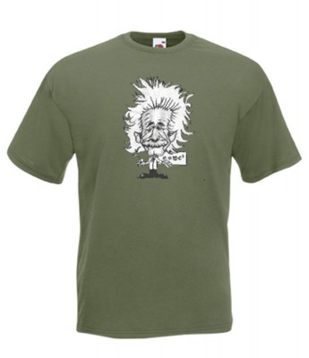 ΛΑΔΙ t-shirt FRUIT OF THE LOOM με στάμπα Αϊνστάιν 