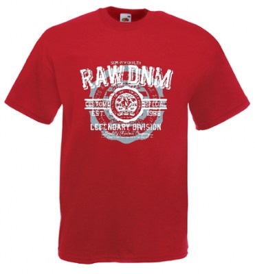 ΒΑΘΥ ΚΟΚΚΙΝΟ t-shirt FRUIT OF THE LOOM με στάμπα RAW DNM