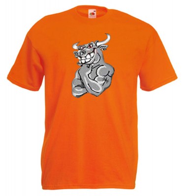 ΠΟΡΤΟΚΑΛΙ t-shirt FRUIT OF THE LOOM με στάμπα bull