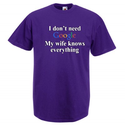 ΜΩΒ  t-shirt FRUIT OF THE LOOM με στάμπα my wife