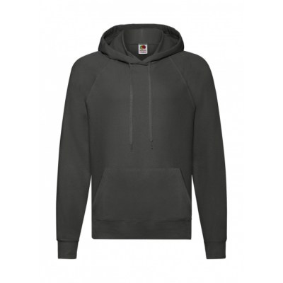 FRUIT OF THE LOOM LIGHTWHEIGHT HOODED SWEAT ΓΚΡΙ ΣΚΟΥΡΟ