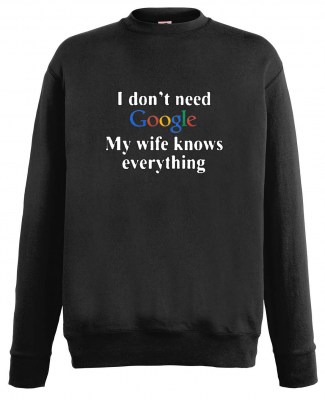 ΜΑΥΡΟ ΦΟΥΤΕΡ FRUIT OF THE LOOM Lightweight με στάμπα GOOGLE - WIFE