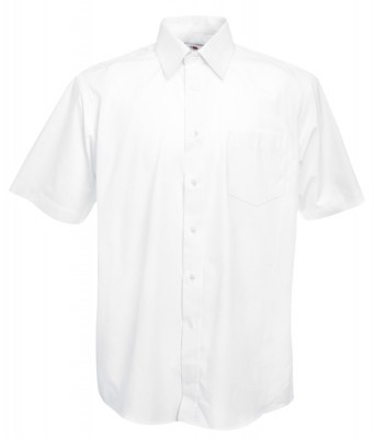 ΛΕΥΚΟ FRUIT OF THE LOOM MEN SHORT SLEEVE POPLIN
