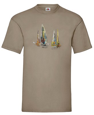 FRUIT OF THE LOOM T-shirt με στάμπα A164 ΧΑΚΙ