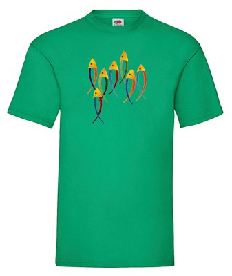 FRUIT OF THE LOOM T-shirt με στάμπα A179 ΠΡΑΣΙΝΟ