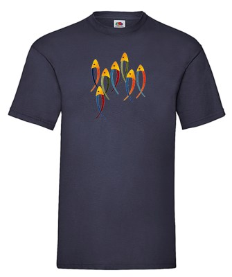 FRUIT OF THE LOOM T-shirt με στάμπα A179 ΜΠΛΕ