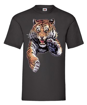 FRUIT OF THE LOOM T-shirt με στάμπα A9093 ΜΑΥΡΟ