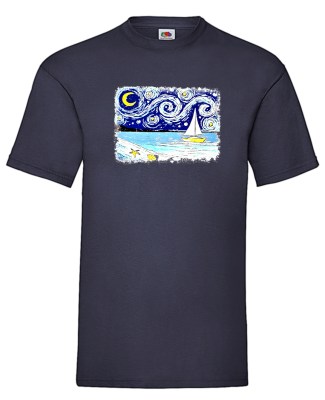 FRUIT OF THE LOOM T-shirt με στάμπα ART277 ΜΠΛΕ