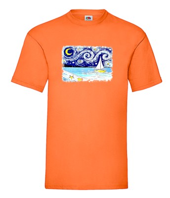 FRUIT OF THE LOOM T-shirt με στάμπα ART277 ΠΟΡΤΟΚΑΛΙ