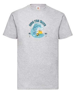 FRUIT OF THE LOOM T-shirt με στάμπα ART361 ΓΚΡΙ ΜΕΛΑΝΖΕ