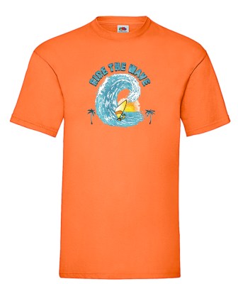 FRUIT OF THE LOOM T-shirt με στάμπα ART361 ΠΟΡΤΟΚΑΛΙ