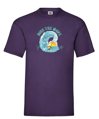 FRUIT OF THE LOOM T-shirt με στάμπα ART361 ΜΩΒ 