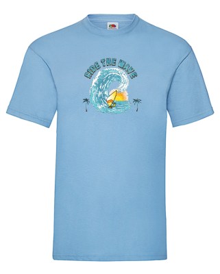 FRUIT OF THE LOOM T-shirt με στάμπα ART361  ΓΑΛΑΖΙΟ