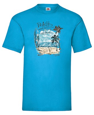 FRUIT OF THE LOOM T-shirt με στάμπα ART364 ΤΥΡΚΟΥΑΖ