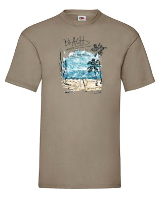 FRUIT OF THE LOOM T-shirt με στάμπα ART364 ΧΑΚΙ