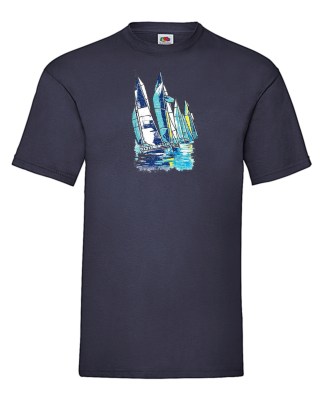 FRUIT OF THE LOOM T-shirt με στάμπα K1199 ΜΠΛΕ