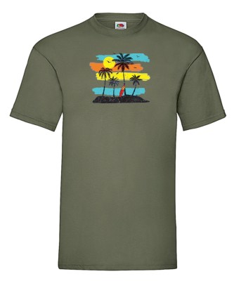 FRUIT OF THE LOOM T-shirt με στάμπα K1496 ΛΑΔΙ