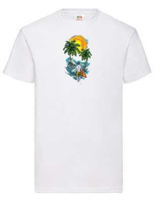 FRUIT OF THE LOOM T-shirt με στάμπα K1497 ΛΕΥΚΟ