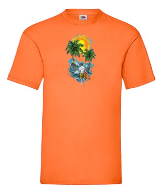 FRUIT OF THE LOOM T-shirt με στάμπα K1497 ΠΟΡΤΟΚΑΛΙ