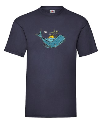 FRUIT OF THE LOOM T-shirt με στάμπα K2115 ΜΠΛΕ