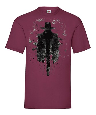 FRUIT OF THE LOOM T-shirt με στάμπα K303 ΜΠΟΡΝΤΩ