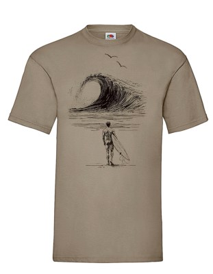 FRUIT OF THE LOOM T-shirt με στάμπα K304 ΧΑΚΙ