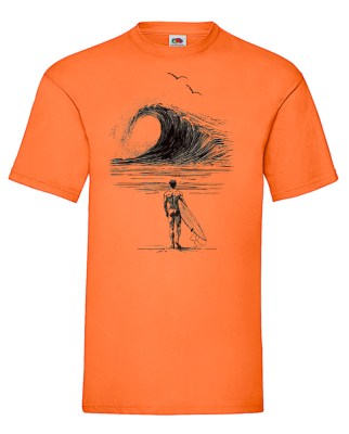 FRUIT OF THE LOOM T-shirt με στάμπα K304 ΠΟΡΤΟΚΑΛΙ