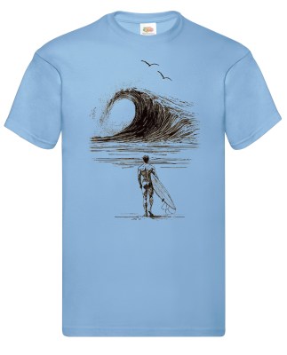 FRUIT OF THE LOOM T-shirt με στάμπα K304  ΓΑΛΑΖΙΟ