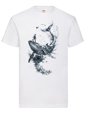 FRUIT OF THE LOOM T-shirt με στάμπα K309  ΛΕΥΚΟ