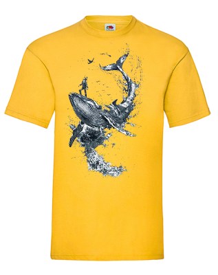 FRUIT OF THE LOOM T-shirt με στάμπα K309 ΚΙΤΡΙΝΟ