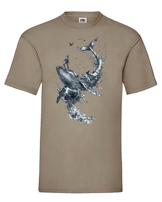 FRUIT OF THE LOOM T-shirt με στάμπα K309 ΧΑΚΙ