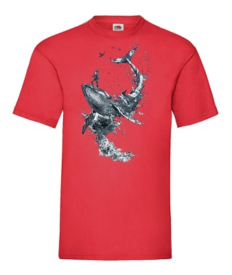 FRUIT OF THE LOOM T-shirt με στάμπα K309 ΚΟΚΚΙΝΟ