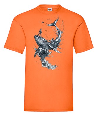 FRUIT OF THE LOOM T-shirt με στάμπα K309 ΠΟΡΤΟΚΑΛΙ