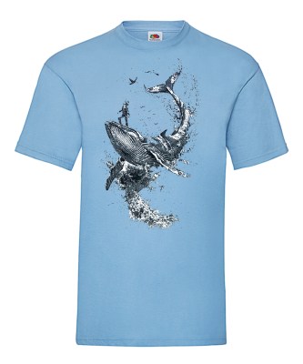 FRUIT OF THE LOOM T-shirt με στάμπα K309 ΓΑΛΑΖΙΟ