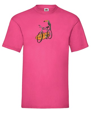 FRUIT OF THE LOOM T-shirt με στάμπα K5488  ΦΟΥΞΙΑ
