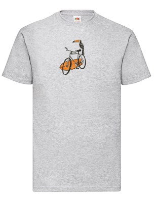 FRUIT OF THE LOOM T-shirt με στάμπα K5488  ΓΚΡΙ ΜΕΛΑΝΖΕ