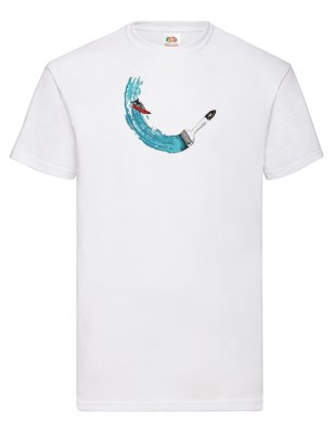 FRUIT OF THE LOOM T-shirt με στάμπα K5492 ΛΕΥΚΟ 
