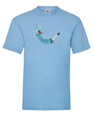 FRUIT OF THE LOOM T-shirt με στάμπα K5492 ΓΑΛΑΖΙΟ