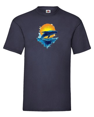 FRUIT OF THE LOOM T-shirt με στάμπα K5497 ΜΠΛΕ