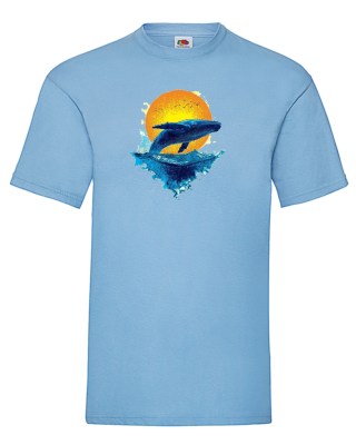 FRUIT OF THE LOOM T-shirt με στάμπα K5497 ΓΑΛΑΖΙΟ