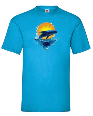 FRUIT OF THE LOOM T-shirt με στάμπα K5497 ΤΥΡΚΟΥΑΖ