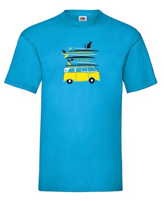 FRUIT OF THE LOOM T-shirt με στάμπα K6104 ΤΥΡΚΟΥΑΖ