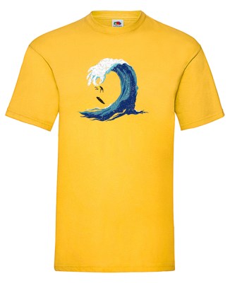 FRUIT OF THE LOOM T-shirt με στάμπα A154 ΚΙΤΡΙΝΟ