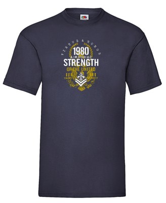 FRUIT OF THE LOOM T-shirt με στάμπα A8735 ΜΠΛΕ