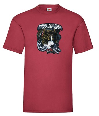 FRUIT OF THE LOOM T-shirt με στάμπα A9088 ΒΑΘΥ ΚΟΚΚΙΝΟ