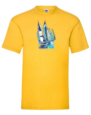 FRUIT OF THE LOOM T-shirt με στάμπα K1199 ΚΙΤΡΙΝΟ