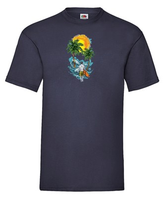 FRUIT OF THE LOOM T-shirt με στάμπα K1497 ΜΠΛΕ 