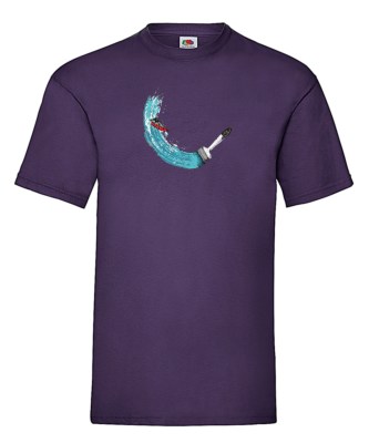 FRUIT OF THE LOOM T-shirt με στάμπα K5492 ΜΩΒ