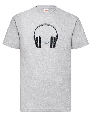 FRUIT OF THE LOOM T-shirt με στάμπα K5854 ΓΚΡΙ ΜΕΛΑΝΖΕ 